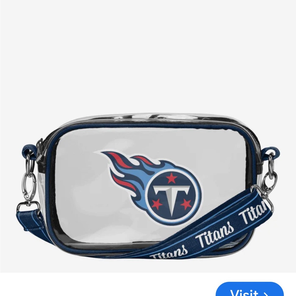 NFL Tennessee Titans Team Clear Fanny  Bag with Navy Accents